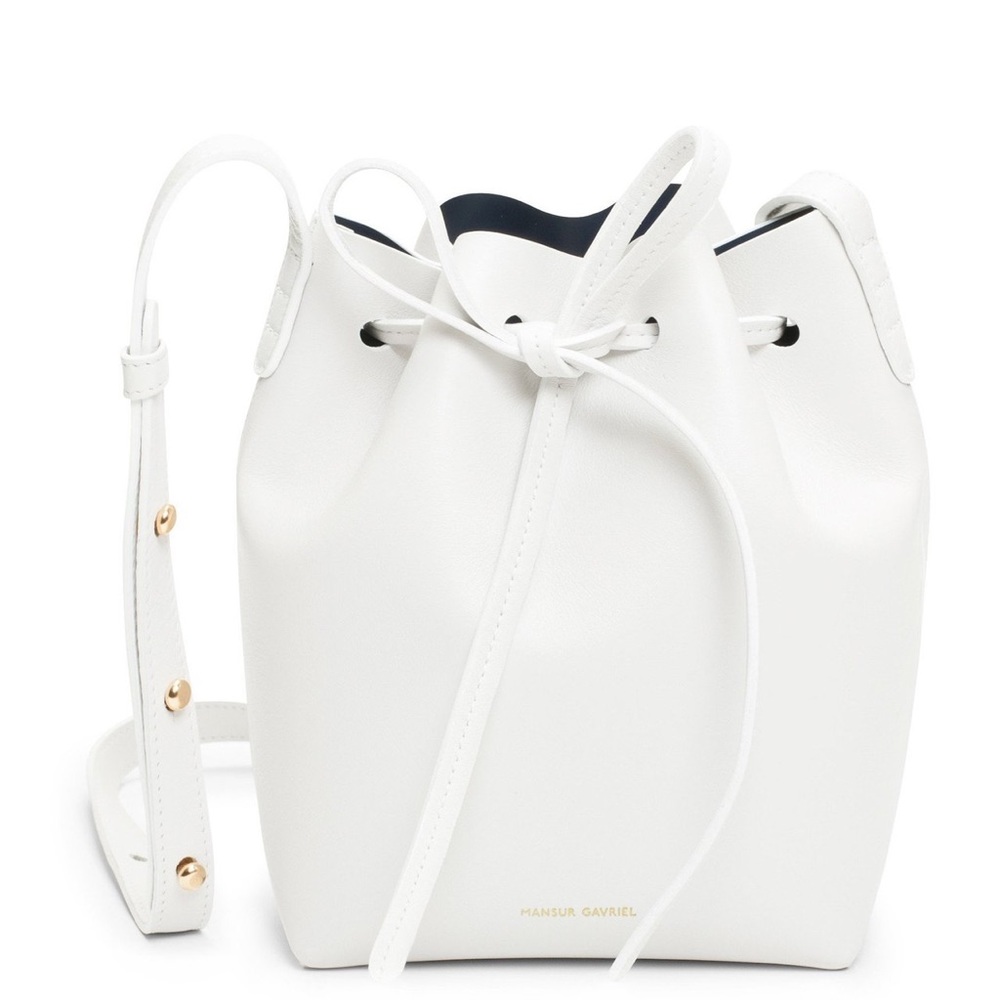 Mansur Gavriel mini bucket bag White / Navy